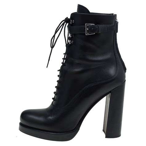 tall black prada boots|prada block heel combat boots.